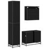 vidaXL Bathroom Furniture Set 3 pcs Black Oak Engineered Wood