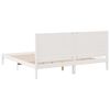 vidaXL Extra Long Bed Frame without Mattress White 200x220 cm Solid Wood
