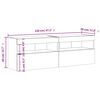 vidaXL TV Wall Cabinets with LED Lights 2 pcs Smoked Oak 60x30x40 cm