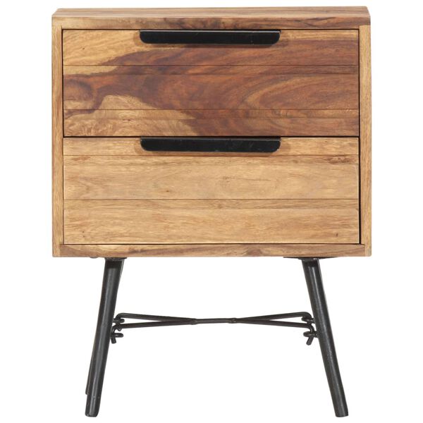 vidaXL Bedside Cabinet 40x30x50 cm Solid Acacia Wood