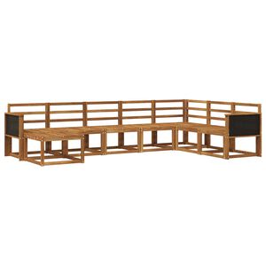 vidaXL Outdoor Sofa Set 8 pcs Natural Solid Acacia Wood