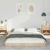 vidaXL Bed Frame Brown 140 x 210 cm Solid Pine Wood