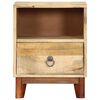 vidaXL Bedside Cabinet 40x30x52 cm Solid Rough Mango Wood