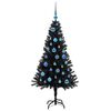 vidaXL Christmas Tree with 150 LEDs with Stand Black 150 cm PVC