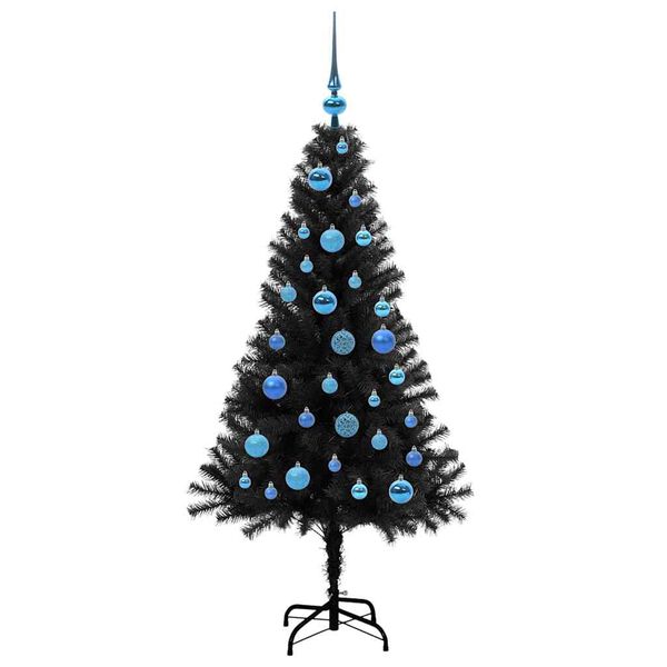 vidaXL Christmas Tree with 150 LEDs with Stand Black 150 cm PVC