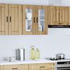 vidaXL Kitchen Wall Cabinet with Glass Door Porto Artisan Oak