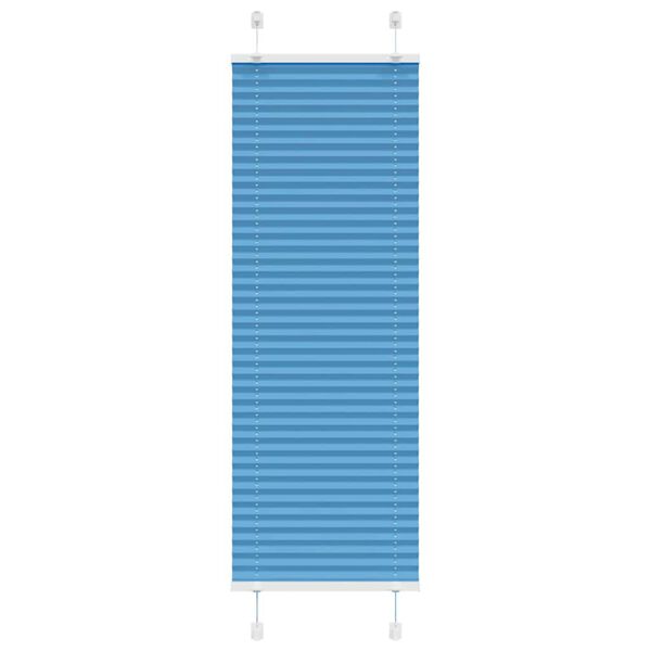 vidaXL Pleated Blind Blue 50x150 cm Fabric Width 49.4 cm Polyester