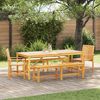 vidaXL Garden Dining Set 5 pcs Brown Solid Acacia Wood