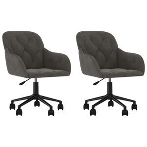 vidaXL Dining Chair | Set of 2 | Dark Grey
