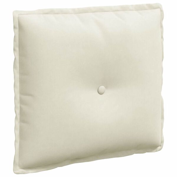 vidaXL Back Pillow Cream 50 x 45 cm Corduroy Fabric