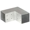 vidaXL Post Connector L Shape Galvanised Metal 81x81 mm