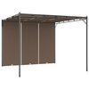 vidaXL Garden Gazebo with Side Curtain 3x3x2.25 m Taupe