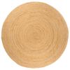 vidaXL Area Rug Braided Jute 240 cm Round