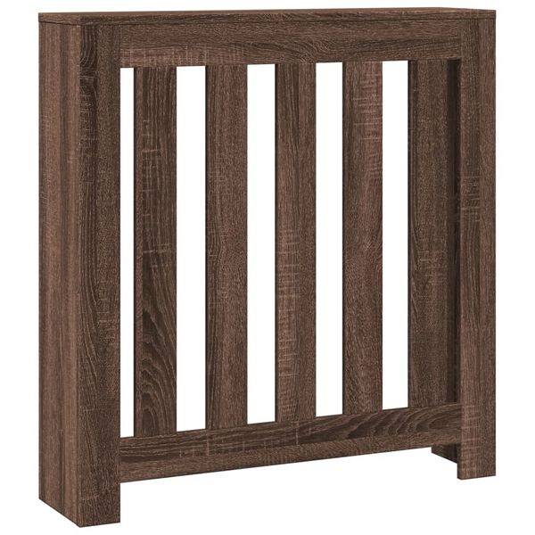 vidaXL Radiator Cover Brown Oak 78x20x82 cm Engineered Wood