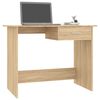 vidaXL Desk Sonoma Oak 100x50x76 cm Engineered Wood