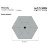 Madison Garden Parasol Tenerife 300 cm Round Ecru