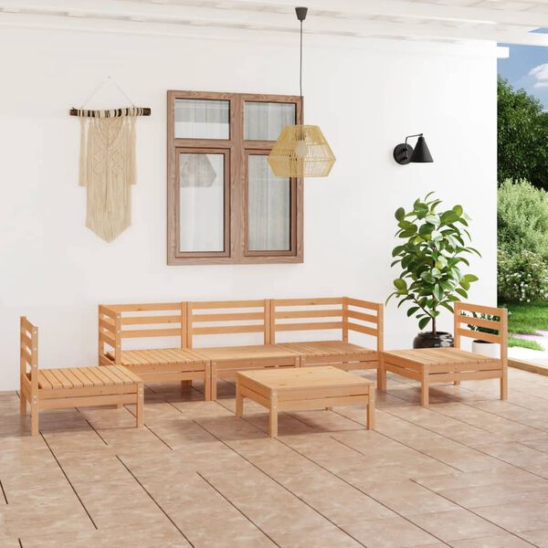 vidaXL 6 Piece Garden Lounge Set Solid Pinewood