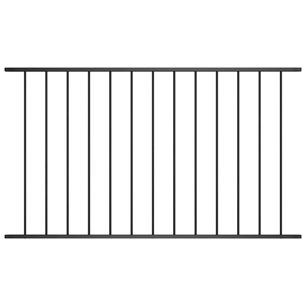 vidaXL Fence Panel Woerden Powder-coated Steel 1.7x0.75 m Black