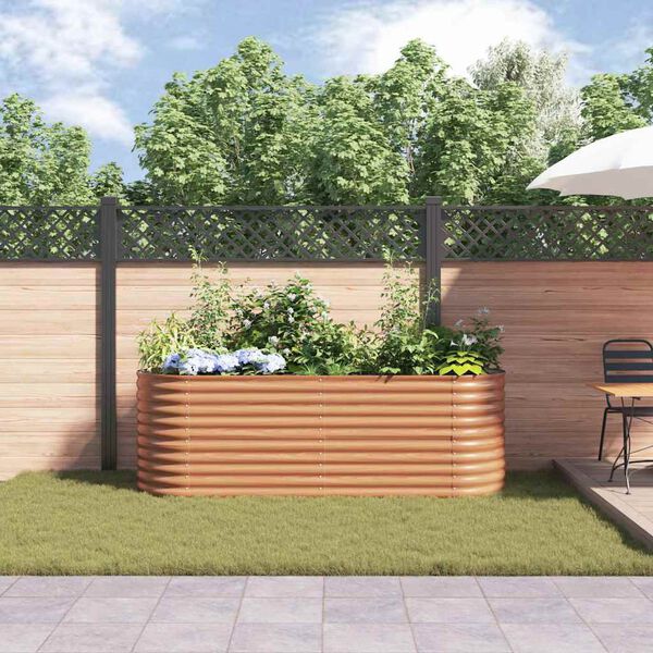 vidaXL Raised Bed Brown 240 x 80 x 81 cm Steel