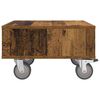 vidaXL Side Table with Wheels Old Wood 50.5 x 50 x 30 cm