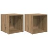 vidaXL TV Cabinet Set Wall-mounted 2 pcs Artisan Oak 37 x 35 x 37.5 cm