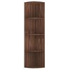 vidaXL Standing Corner Shelf Brown Oak 40x41.5x180 cm Engineered Wood