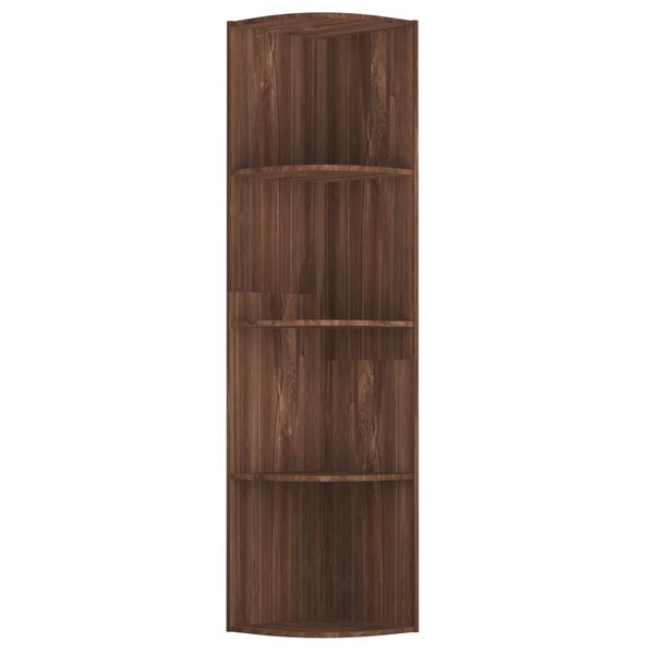 vidaXL Standing Corner Shelf Brown Oak 40x41.5x180 cm Engineered Wood