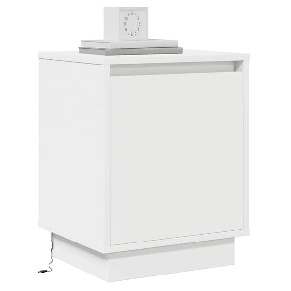 vidaXL Bedside Cabinet White 39 x 34.5 x 50 cm Engineered wood