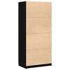 vidaXL Wardrobe with Door Black Oak 80 x 50.5 x 180 cm Engineered Wood