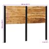 vidaXL Headboard 140 cm Solid Wood Acacia and Iron