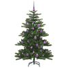 vidaXL Artificial Hinged Christmas Tree Green 150 cm PVC and Steel