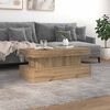 vidaXL Coffee Table with LED Lights Artisian Oak 90x50x40 cm