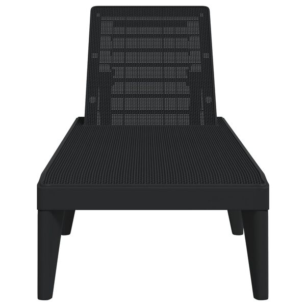 vidaXL Sun Lounger Anthracite 186x60x29 cm PP