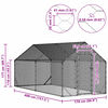 vidaXL Chicken Cage Silver 400x170x177cm Galvanised Steel