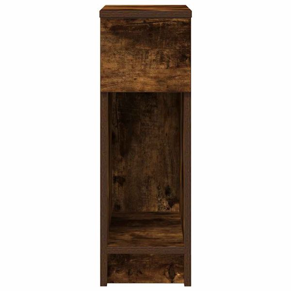 vidaXL Bedside Cabinet with Drawer Smoked Oak 20x36x60 cm