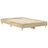 vidaXL Bed Frame No Mattress Sonoma Oak 140x190 cm Engineered Wood