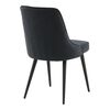 Venture Home Dining Chairs 2 pcs Velvet Deluxe Polyester Black