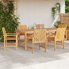 vidaXL Garden Dining Set 7 pcs Brown Solid Acacia Wood