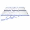 vidaXL Door Canopy Grey and Transparent 152.5x90 cm Polycarbonate