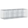 vidaXL Gabion Raised Bed 180 x 60 x 55 cm Galvanised Steel Silver