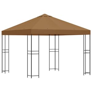 vidaXL Gazebo 3 x 3 m Beige Polyester and Steel 190 gsm