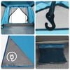 vidaXL Instant Tent with Rainfly 3-Person Quick-Release Blue