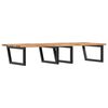 vidaXL Basin Shelf Wall Mounted Steel and Solid Wood Acacia
