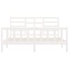 vidaXL Bed Frame without Mattress White 200x200 cm Solid Wood Pine