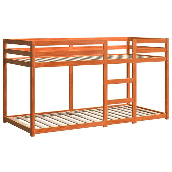 vidaXL Bunk Bed without Mattress Wax Brown 80x200 cm Solid Wood Pine