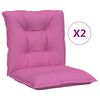 vidaXL Garden Lowback Chair Cushions 2 pcs Pink 100x50x7 cm Fabric