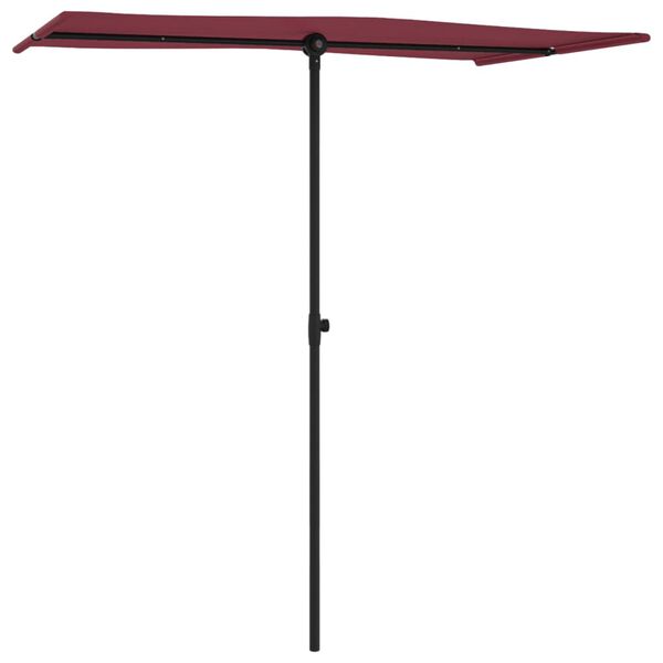 vidaXL Garden Parasol with Aluminium Pole 180x110 cm Bordeaux Red