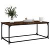 vidaXL Coffee Table Smoked Oak 102x50x40 cm Engineered Wood and Iron