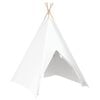 vidaXL Teepee Tent White 120 x 120 x 150 cm Fabric and Plastic