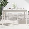 vidaXL Garden Table White 121x82.5x76 cm Solid Wood Pine